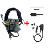 EARMOR M32 MOD4 Tactical Headset & M52 PTT One Set Fit for Military and Shooting Noise Canceling Headphones